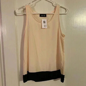 NWT Fab’rik shell color block top